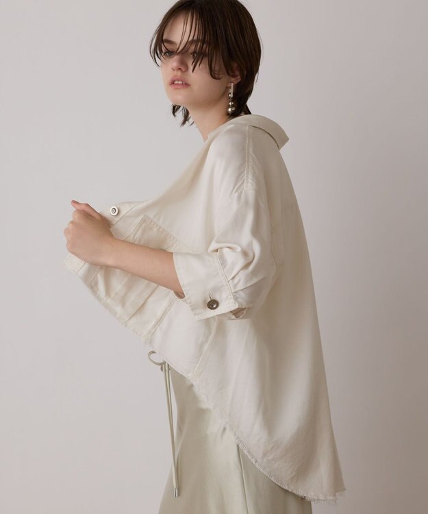 GRACE CONTINENTAL ハーフスリーブルーズシャツ キナリ