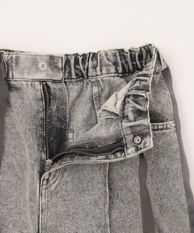 GRACE CONTINENTAL デニムワイドイージーパンツ グレー