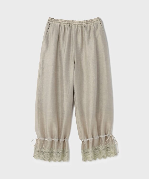 GRACE CONTINENTAL ドロストクロップドパンツ カーキ