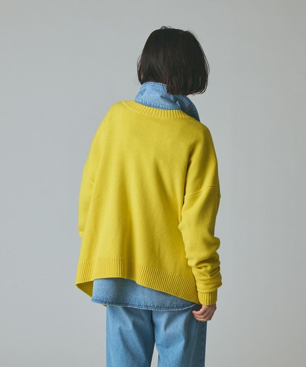 GRACE CONTINENTAL 前後2WAYニットカーディガン イエロー