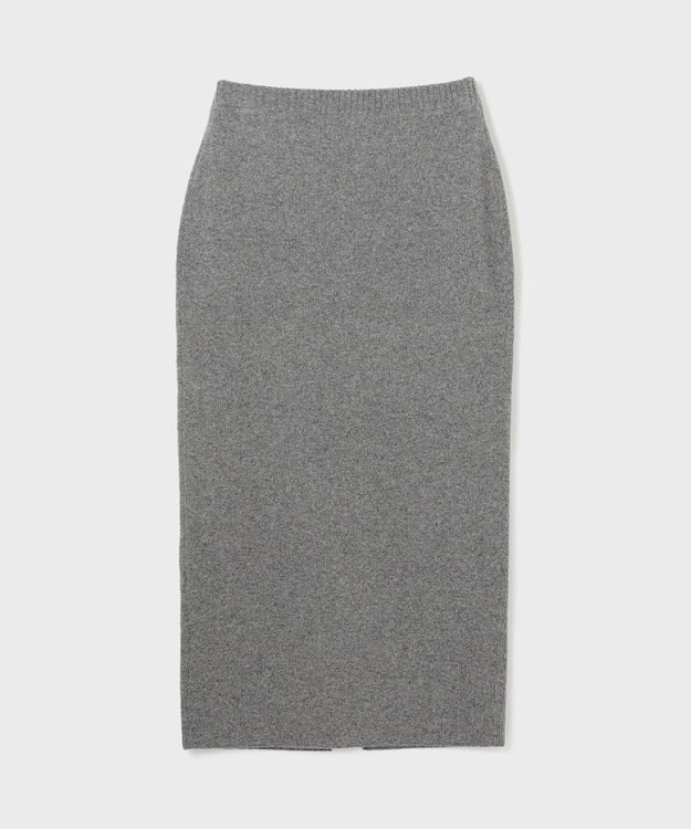 GRACE CONTINENTAL クーマラムニットスカート グレー