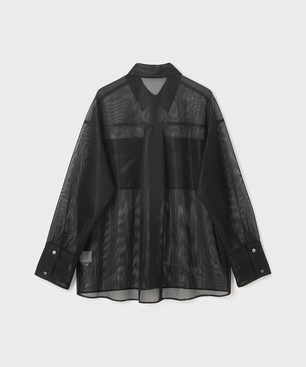 GRACE CONTINENTAL メッシュオーバーシャツ ブラック