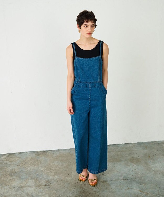 GRACE CONTINENTAL デニムサロペット インディゴ