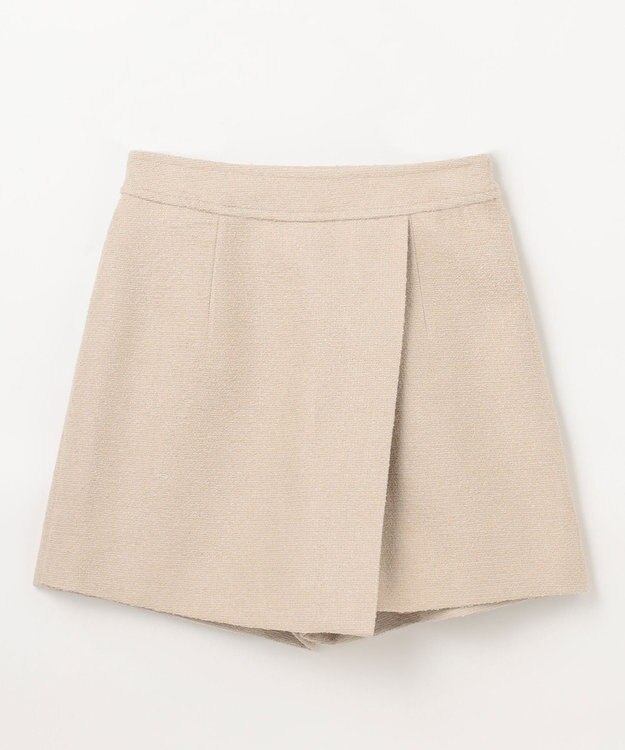 GRACE CONTINENTAL ツイードラップショートパンツ ベージュ