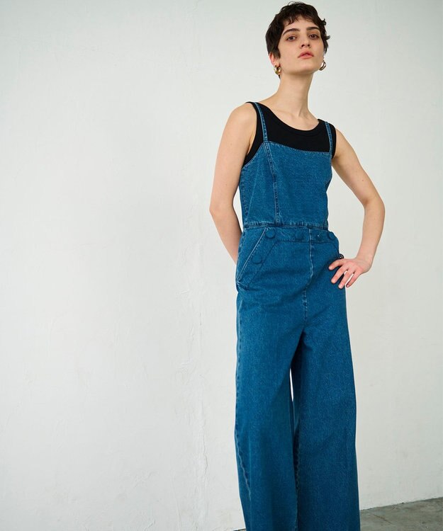 GRACE CONTINENTAL デニムサロペット インディゴ