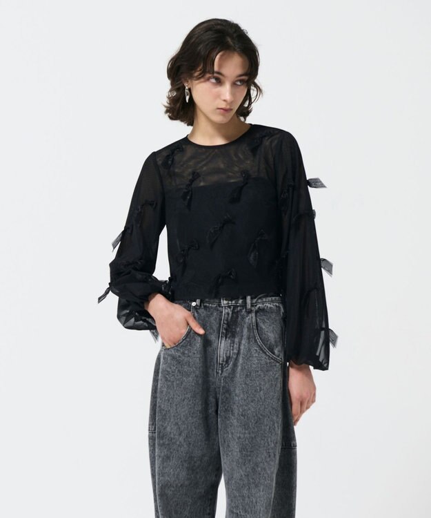 THE TOE チュールトップス THE TOE Anthurium Tulle Tops チュールトップス