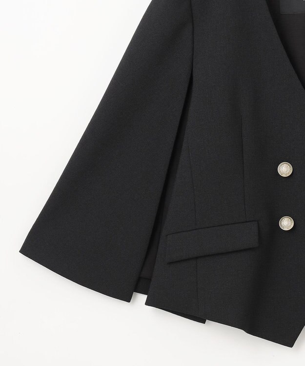 GRACE CONTINENTAL ケープスリーブジャケット ブラック