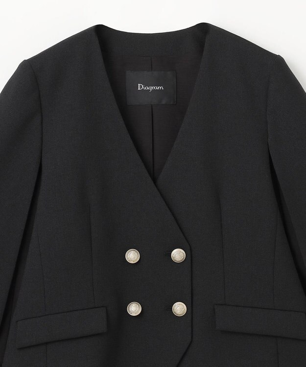 GRACE CONTINENTAL ケープスリーブジャケット ブラック