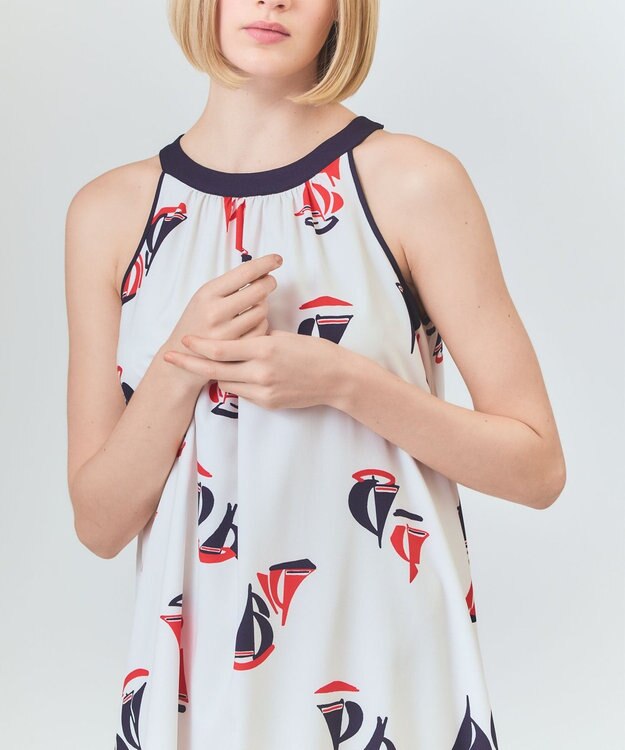 GRACE CONTINENTAL マリンホルタードレス ホワイト