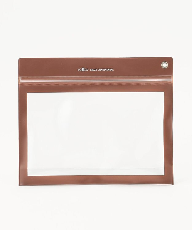 GRACE CONTINENTAL Fabricシェルポーチ グリーン