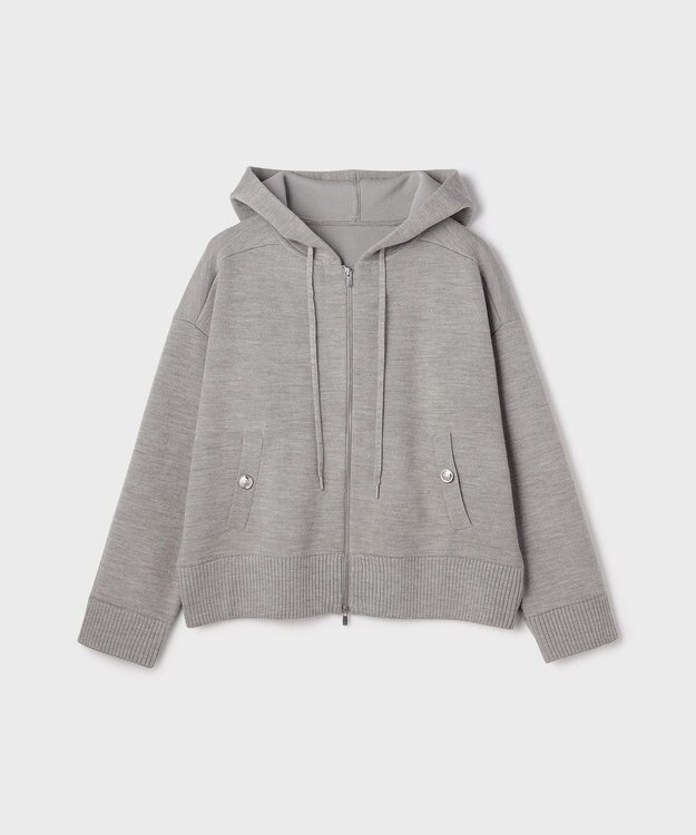 GRACE CONTINENTAL フォルムニットパーカー グレー