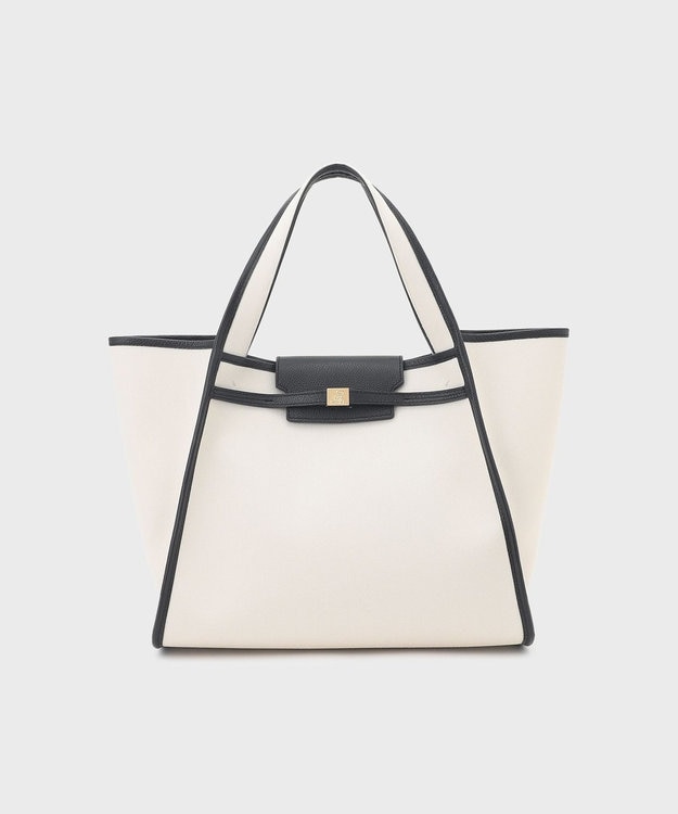 GRACE CONTINENTAL フラップトートバッグ ホワイト