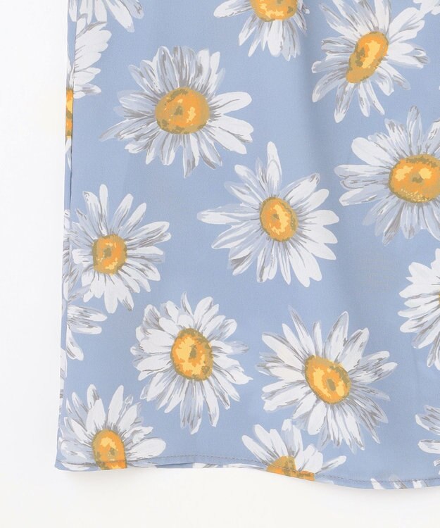 GRACE CONTINENTAL マーガレットフラワープリントブラウス ブルー