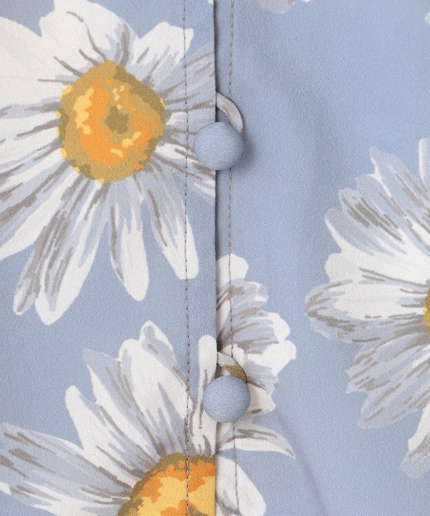 GRACE CONTINENTAL マーガレットフラワープリントブラウス ブルー