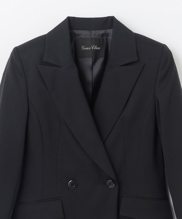 GRACE CONTINENTAL WOOLコンシャスジャケット ブラック