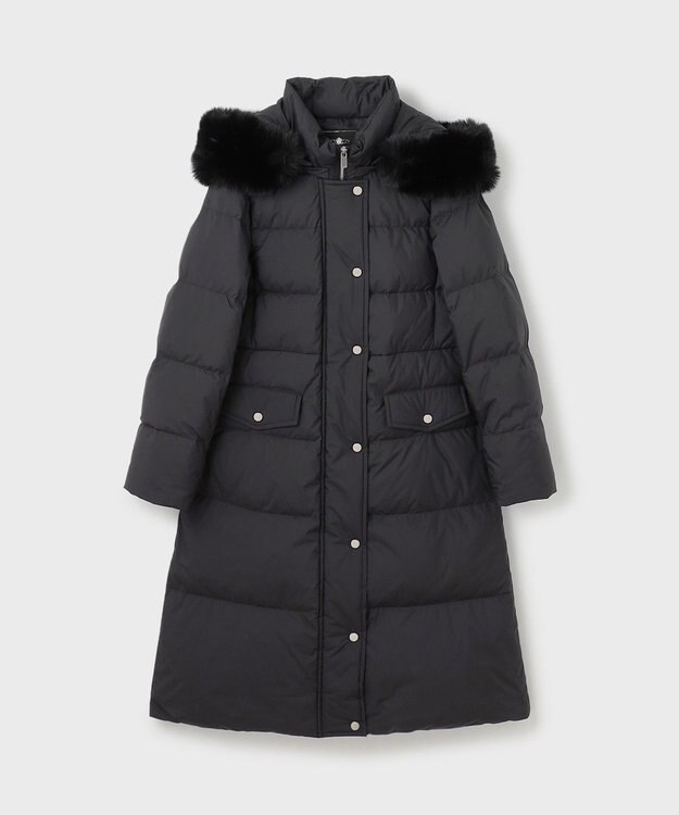 GRACE CONTINENTAL フードファーロングダウン ブラック