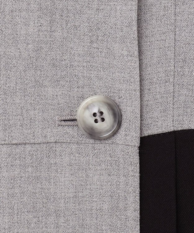 GRACE CONTINENTAL ウールタッチバイカラードレス グレー