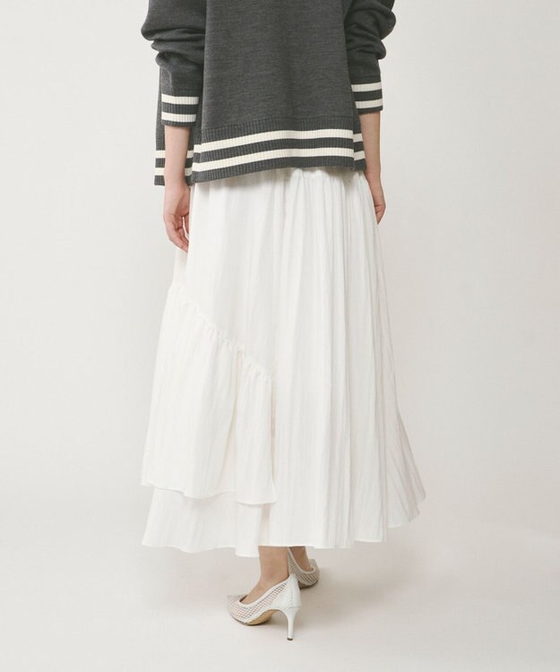 GRACE CONTINENTAL イレギュラーギャザースカート キナリ