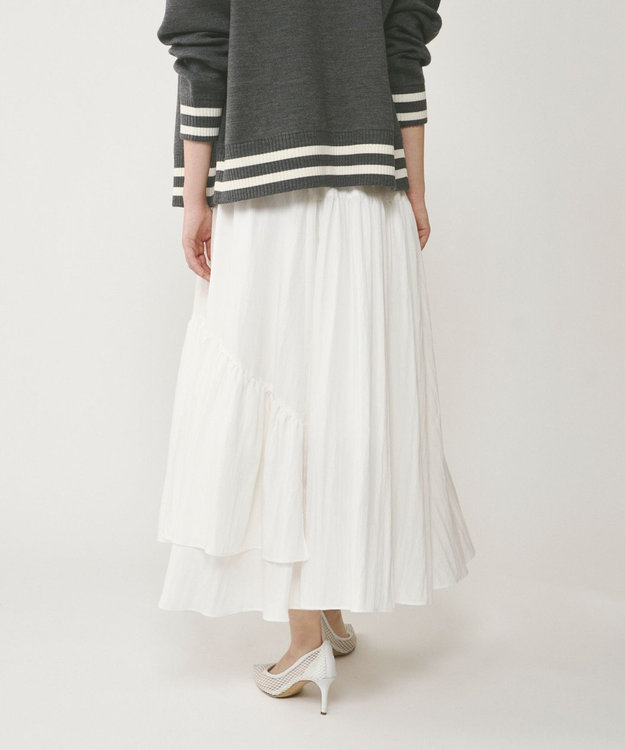 GRACE CONTINENTAL イレギュラーギャザースカート キナリ