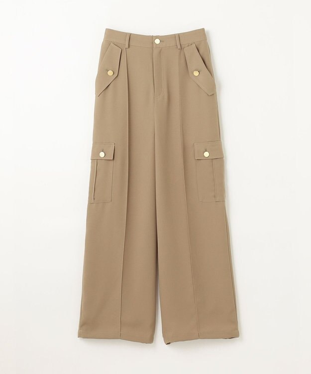 GRACE CONTINENTAL バックサテンカーゴパンツ カーキ