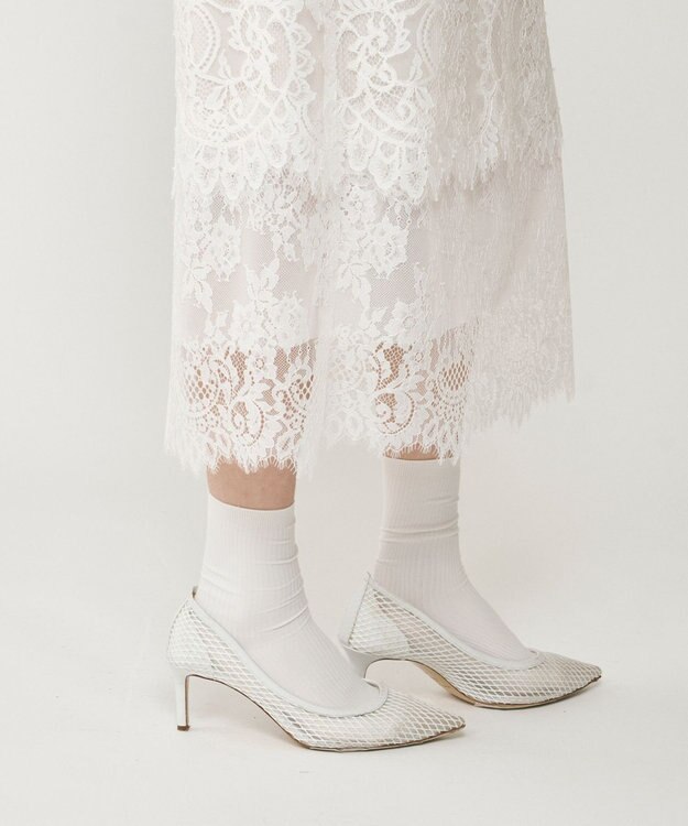 GRACE CONTINENTAL レースレイヤードスカート ホワイト