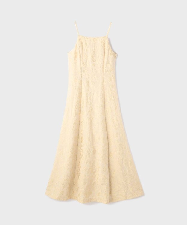 GRACE CONTINENTAL リーフジャガードキャミワンピース ベージュ