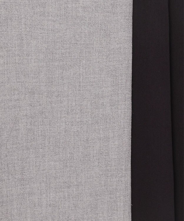 GRACE CONTINENTAL ウールタッチバイカラードレス グレー