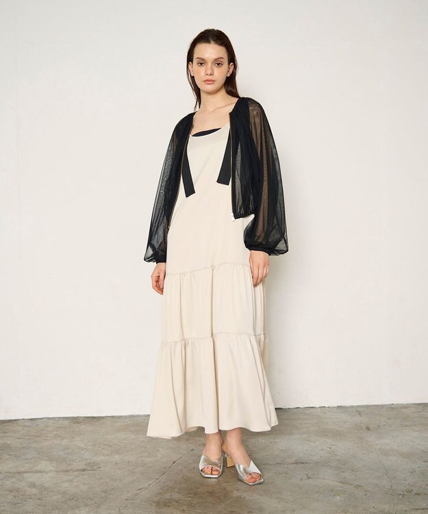 GRACE CONTINENTAL ティアードロングワンピース キナリ