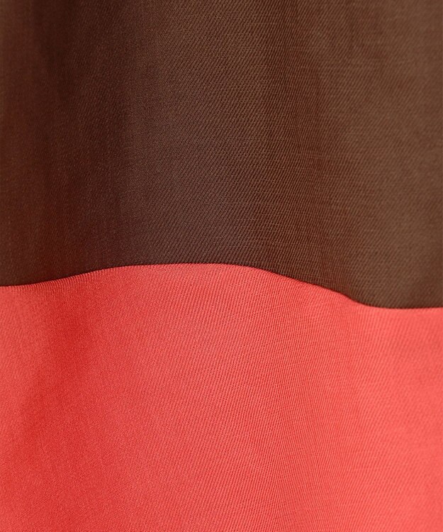 GRACE CONTINENTAL バイカラージップスカート ブラウン