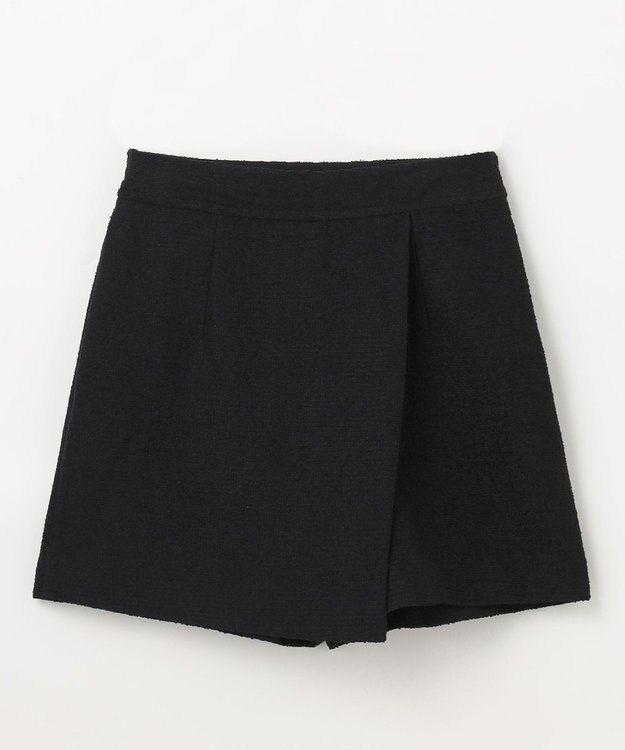 GRACE CONTINENTAL ツイードラップショートパンツ ブラック