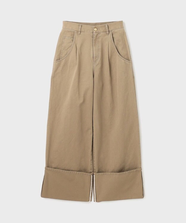 GRACE CONTINENTAL ロールアップワイドパンツ カーキ