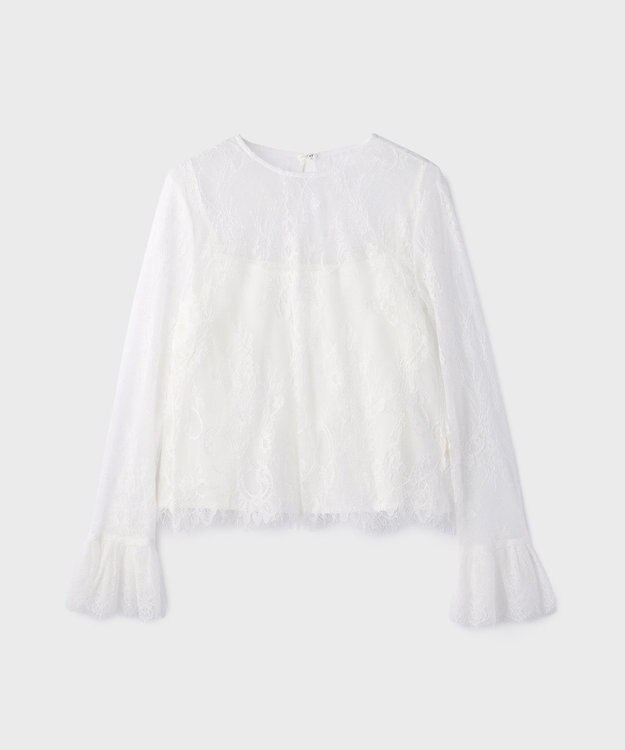 GRACE CONTINENTAL レースボウタイブラウス ホワイト