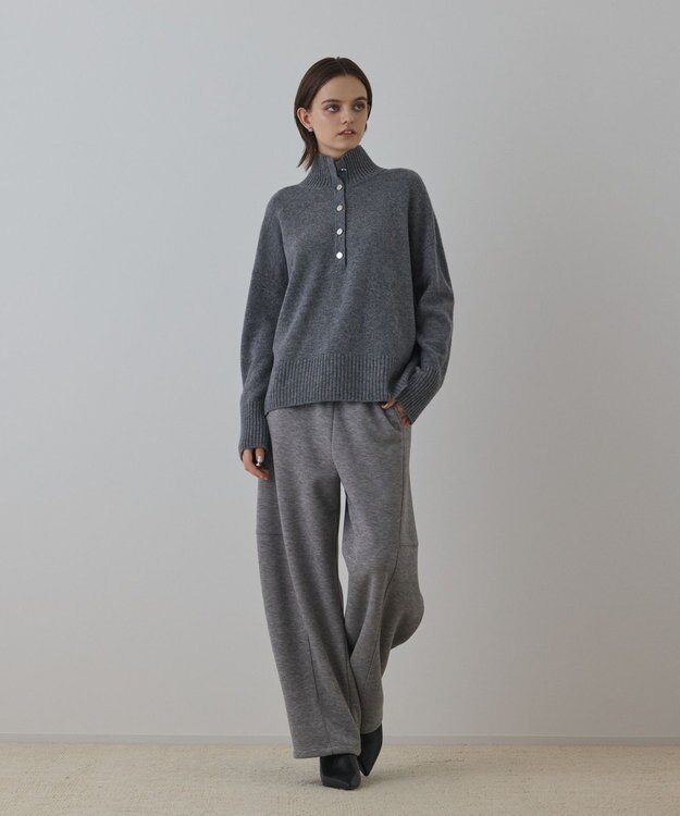 GRACE CONTINENTAL ウールオーバーニットトップ グレー