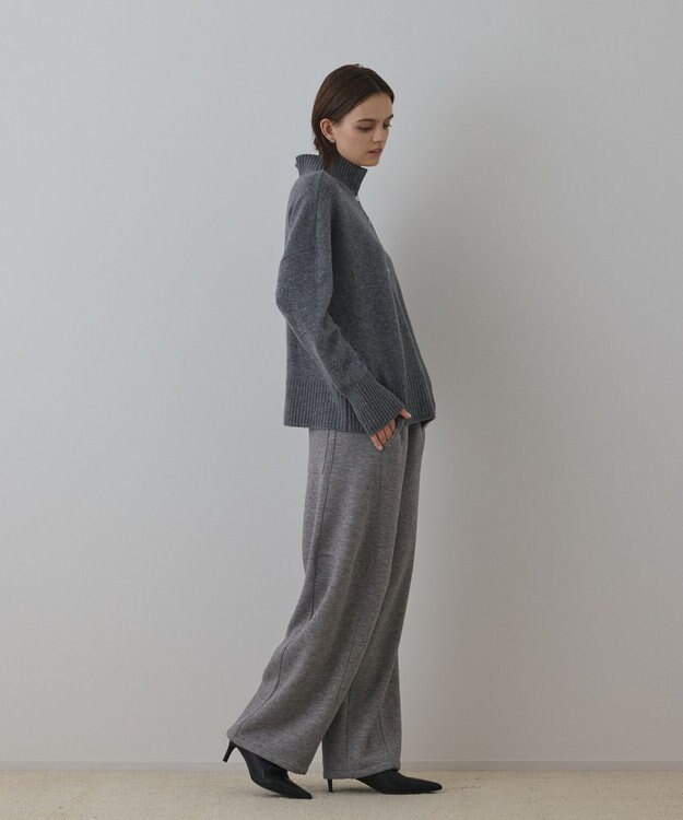 GRACE CONTINENTAL ウールオーバーニットトップ グレー