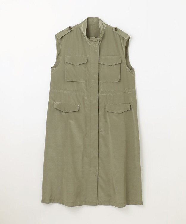 GRACE CONTINENTAL ミリタリーロングジレ カーキ