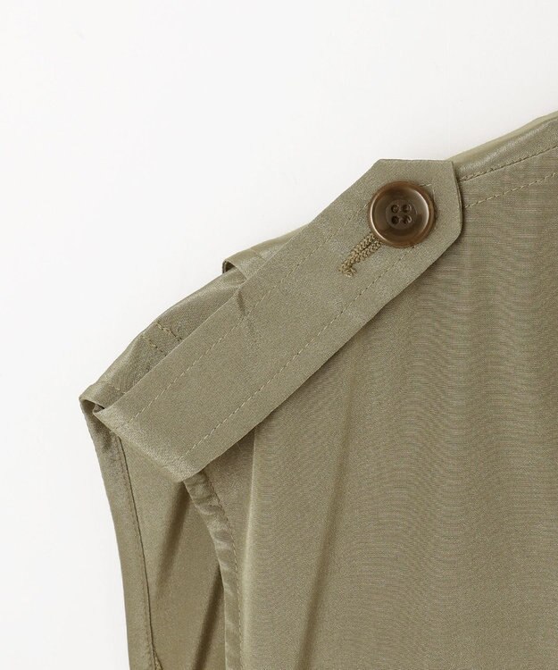 GRACE CONTINENTAL ミリタリーロングジレ カーキ