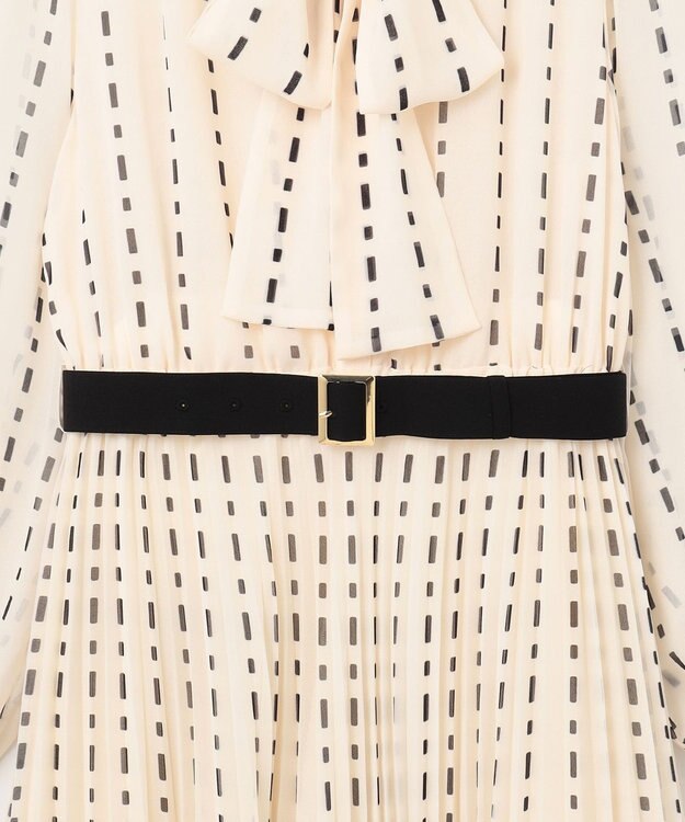 GRACE CONTINENTAL ドットストライププリントワンピース キナリ