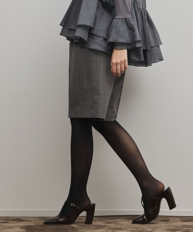 GRACE CONTINENTAL スーツ地ハーフパンツ グレンチェック