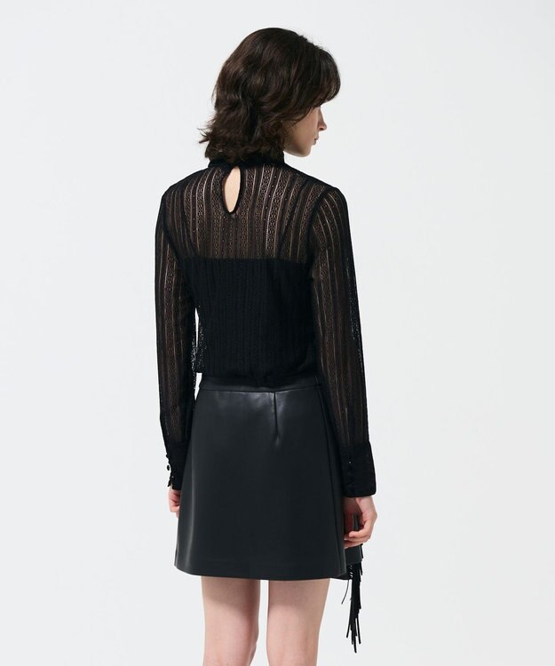 GRACE CONTINENTAL ストレッチレーストップ ブラック