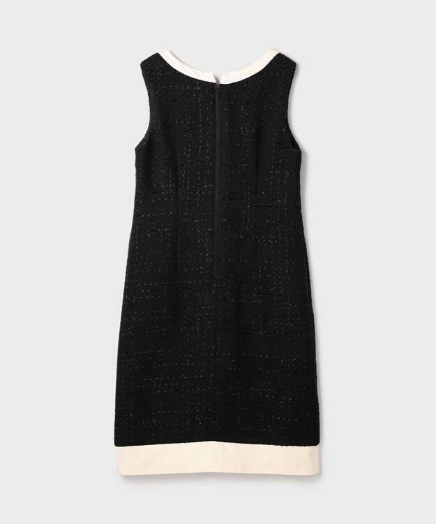 GRACE CONTINENTAL ツイードトリミングワンピース ブラック