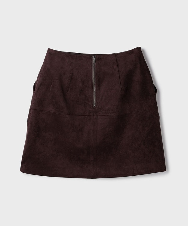 GRACE CONTINENTAL パッチワークミニスカート ダークブラウン