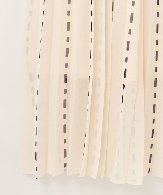 GRACE CONTINENTAL ドットストライププリントワンピース キナリ