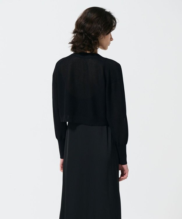 GRACE CONTINENTAL シアーカノコニットカーディガン ブラック