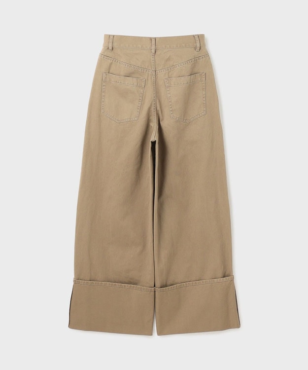 GRACE CONTINENTAL ロールアップワイドパンツ カーキ