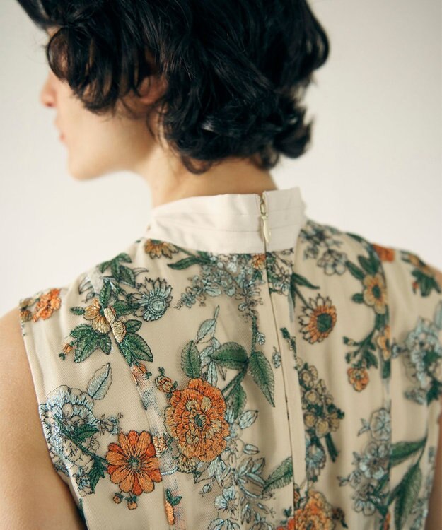 GRACE CONTINENTAL フラワーマーメイドドレス イエロー