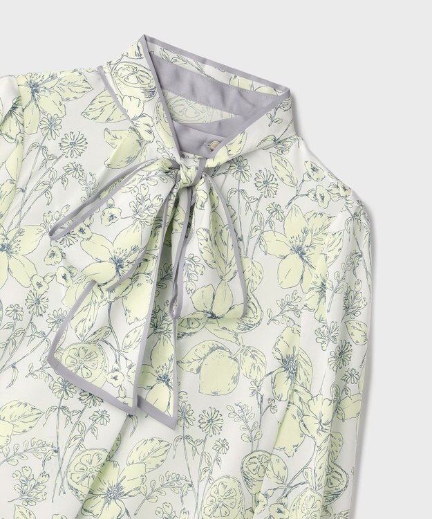 GRACE CONTINENTAL フルーツフラワープリントトップ イエロー