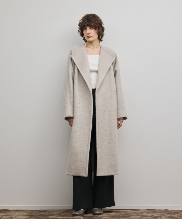 GRACE CONTINENTAL シャギードルマンコート グレー