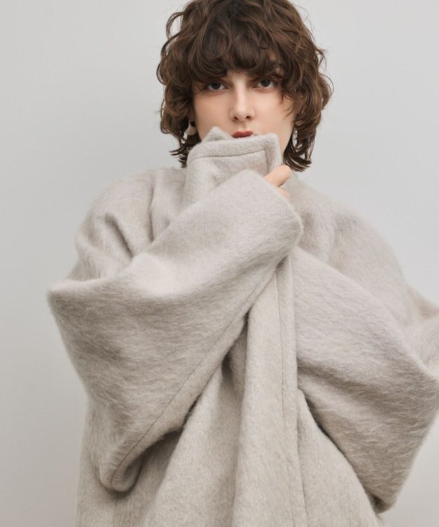 GRACE CONTINENTAL シャギードルマンコート グレー