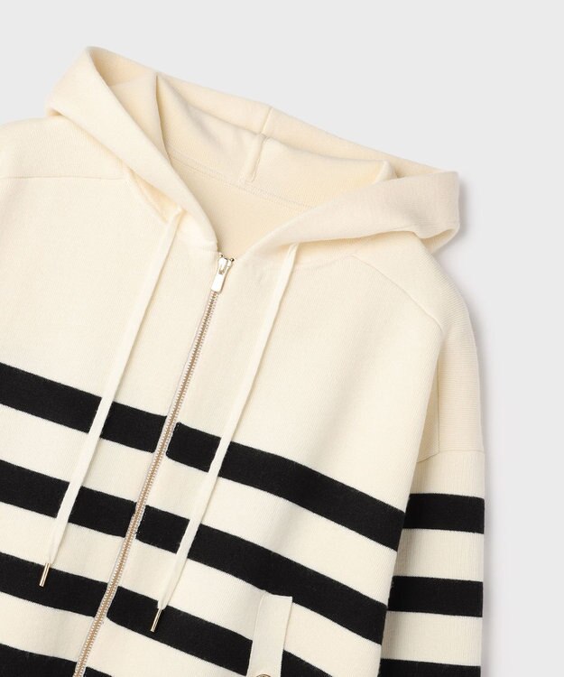 GRACE CONTINENTAL フォルムニットパーカー バイカラー