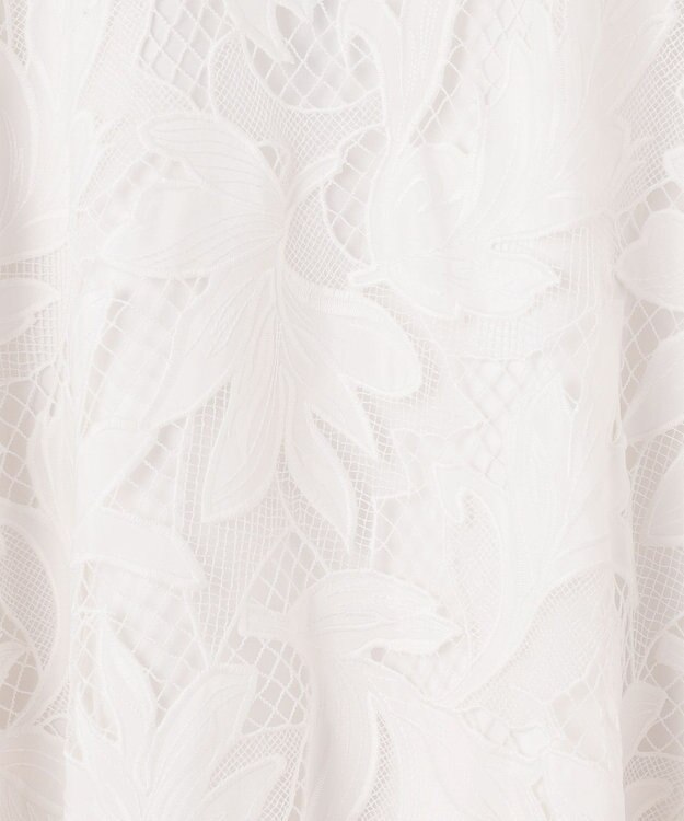 GRACE CONTINENTAL ケミカルリーフスカート ホワイト